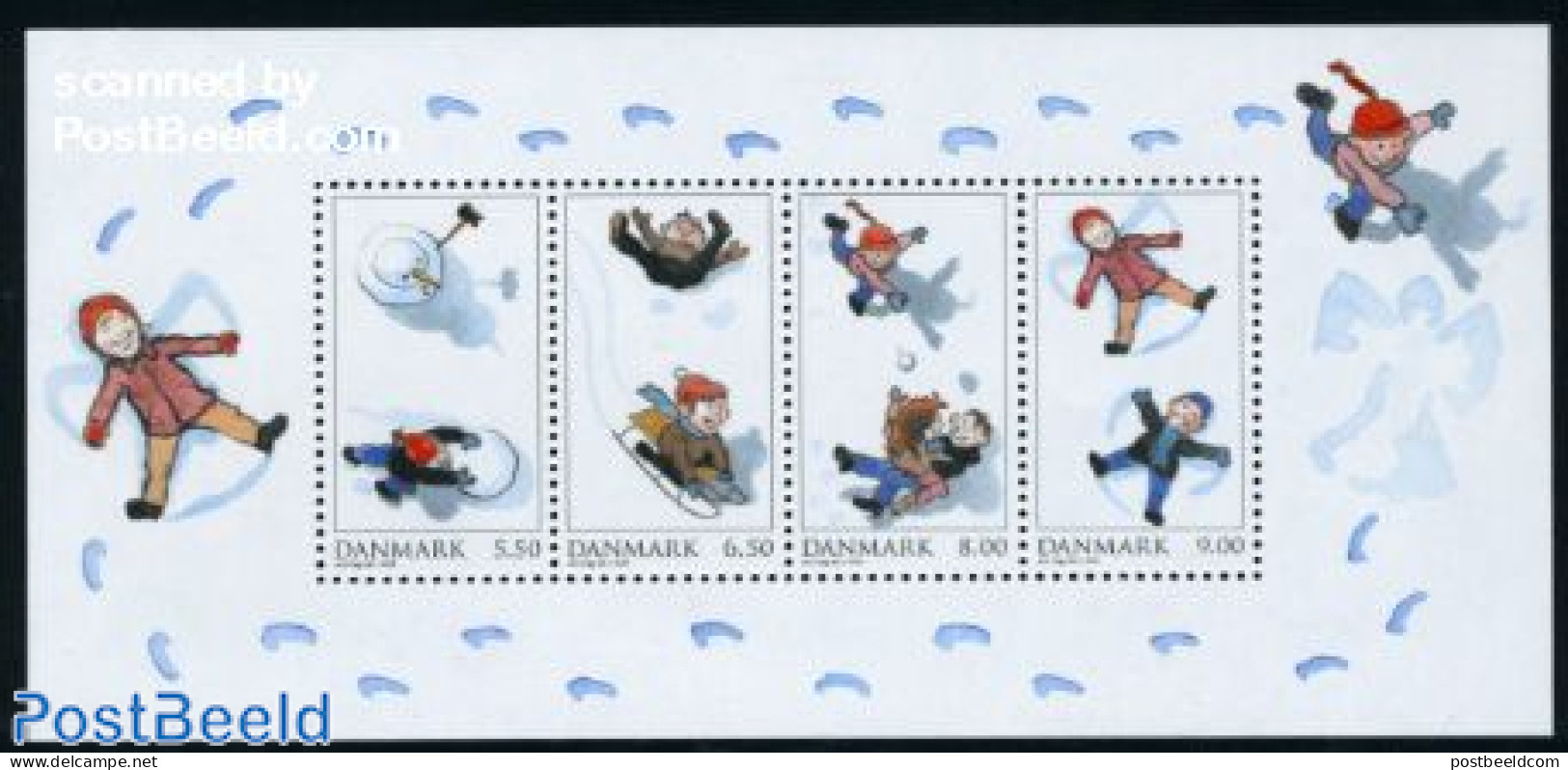 Denmark 2009 Playing In Snow 4v M/s, Mint NH, Various - Toys & Children's Games - Ungebraucht