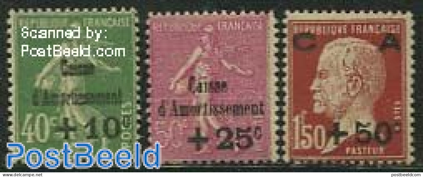 France 1929 C.A. Overprints 3v, Unused (hinged) - Neufs