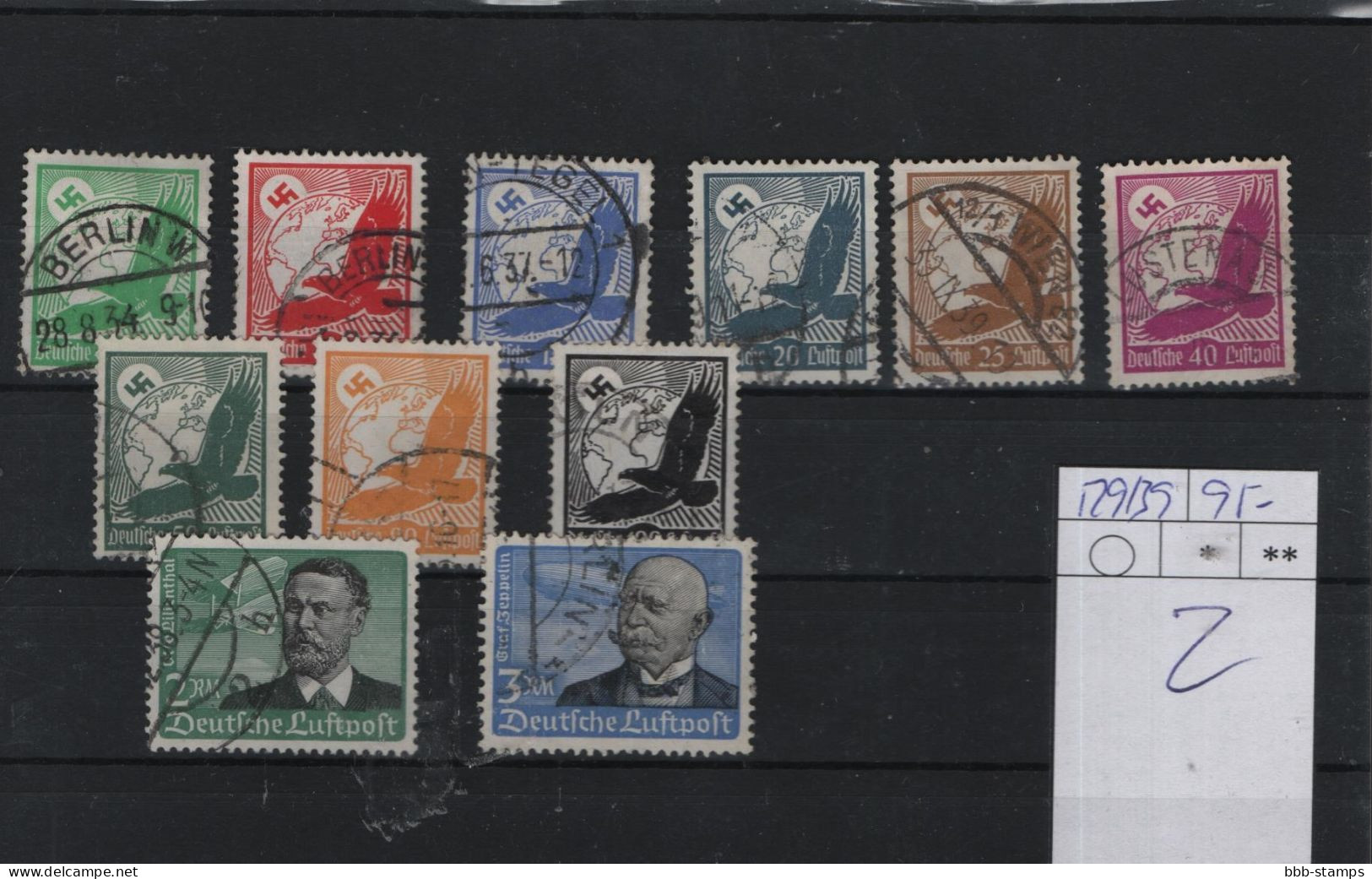 Deutsches Reich  Michel Kat.Nr  Gest 529/539 (2) - Used Stamps