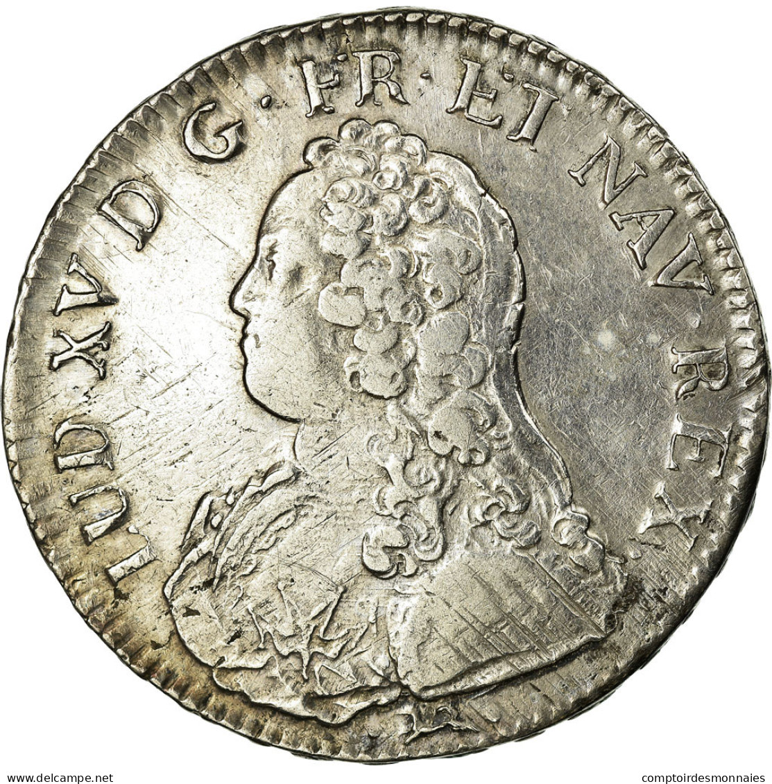 Monnaie, France, Louis XV, Écu Aux Branches D'olivier, Ecu, 1736, Bayonne, TTB - 1715-1774 Louis  XV The Well-Beloved