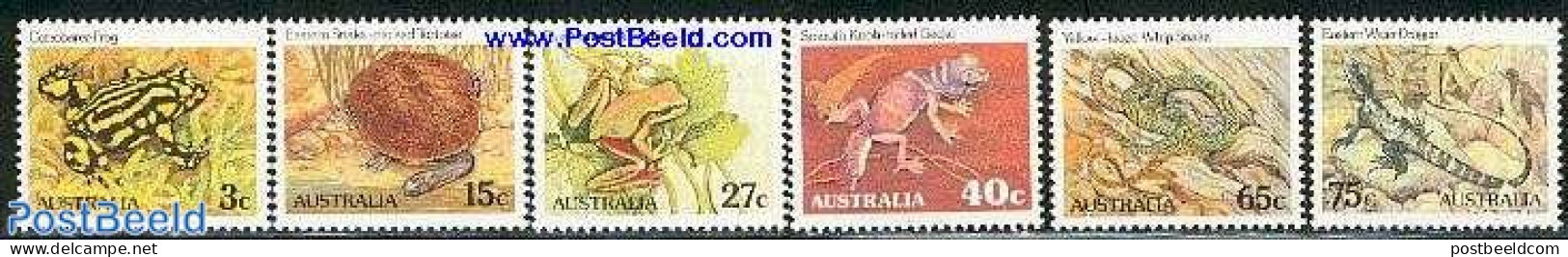 Australia 1982 Reptiles Perf. 14:14.5 6v, Mint NH, Nature - Frogs & Toads - Reptiles - Unused Stamps