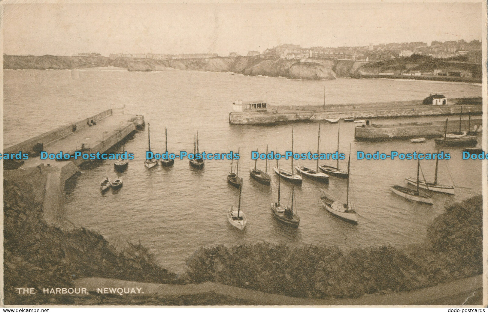 R003335 The Harbour. Newquay. 1929 - Monde