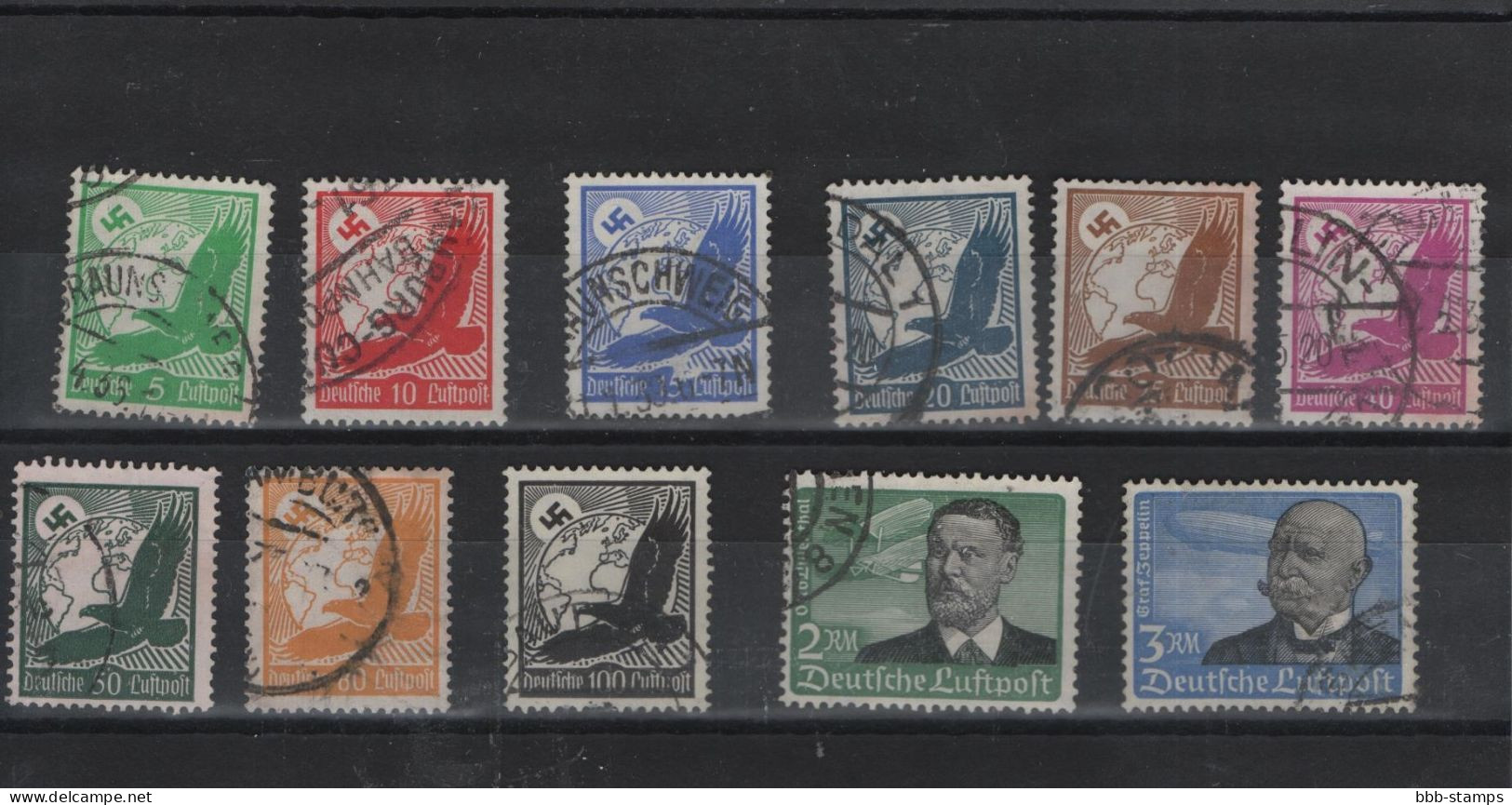 Deutsches Reich  Michel Kat.Nr  Gest 529/539 (4) - Used Stamps