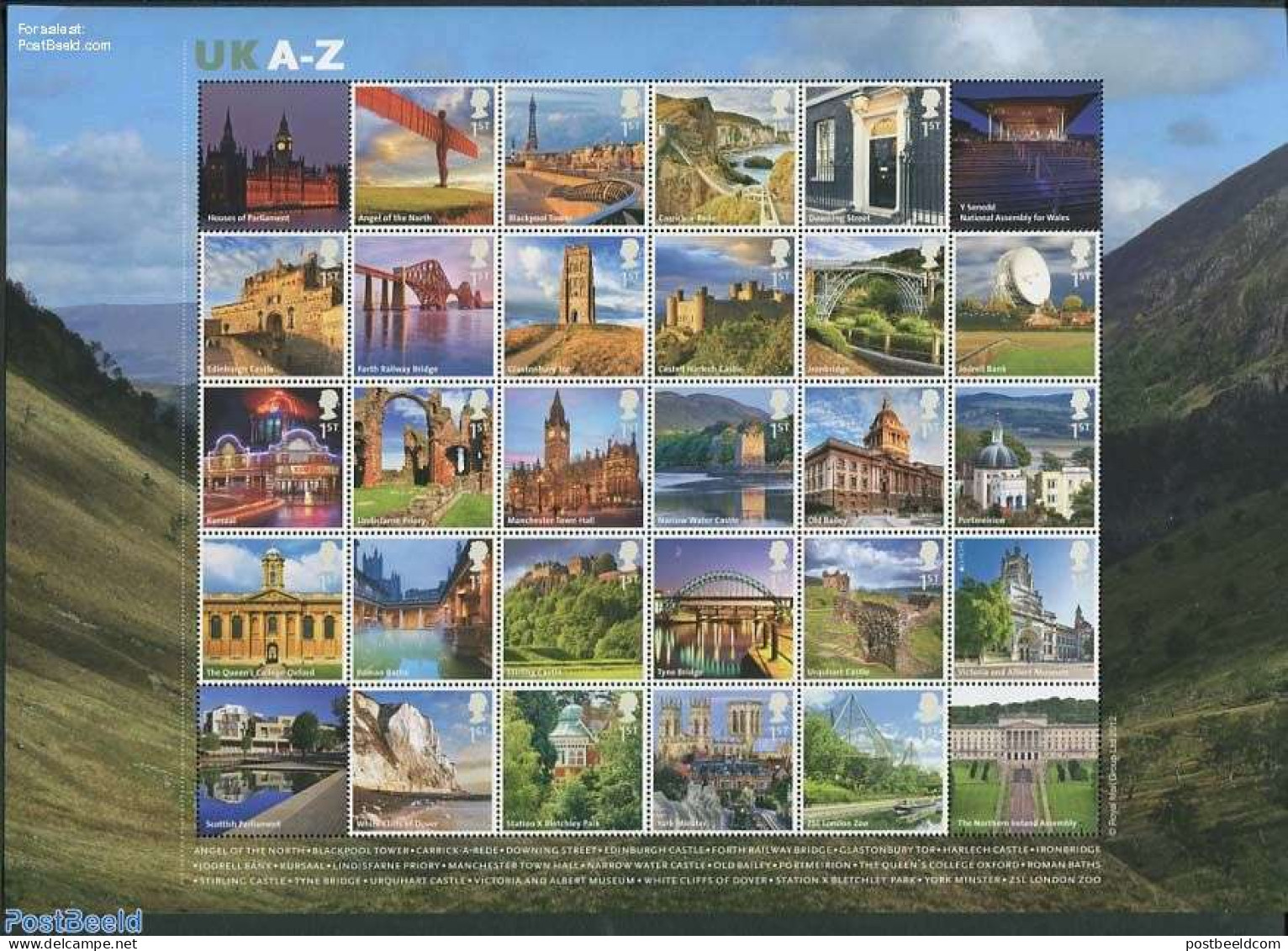 Great Britain 2012 Country Views M/s, Mint NH, Religion - Transport - Churches, Temples, Mosques, Synagogues - Ships A.. - Unused Stamps