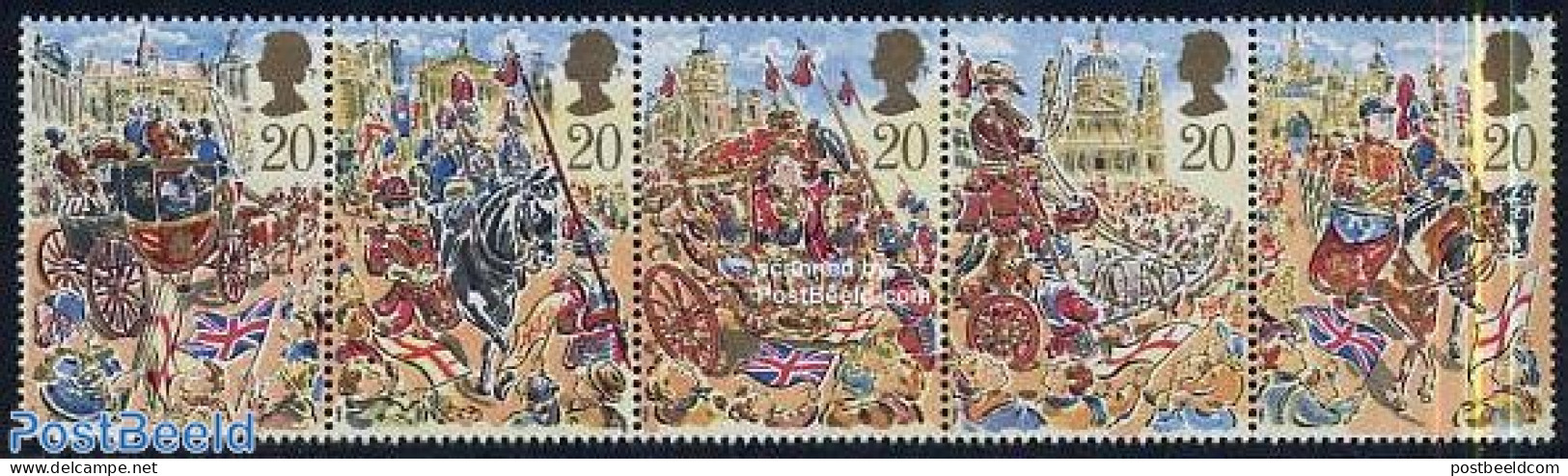 Great Britain 1989 Lord Mayors Show 5v [::::], Mint NH, Nature - Horses - Neufs
