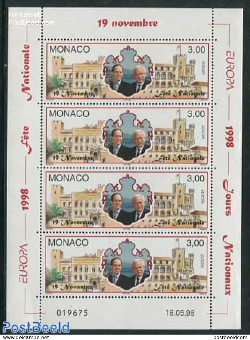 Monaco 1998 Europa, Festivals M/s, Mint NH, History - Various - Europa (cept) - Folklore - Art - Castles & Fortificati.. - Unused Stamps