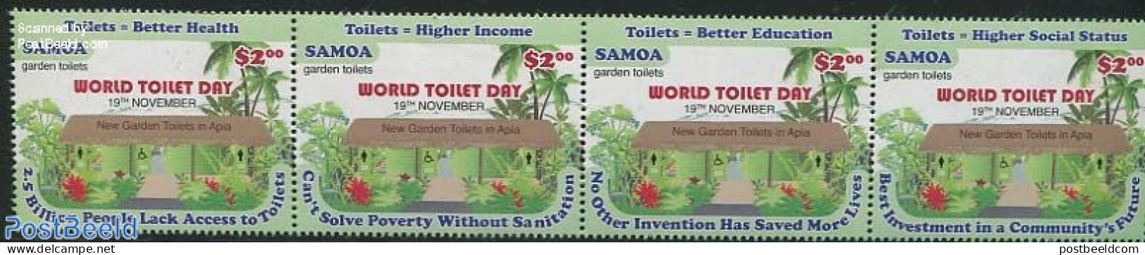 Samoa 2014 World Toilet Day 4v [:::], Mint NH, Health - Health - Samoa