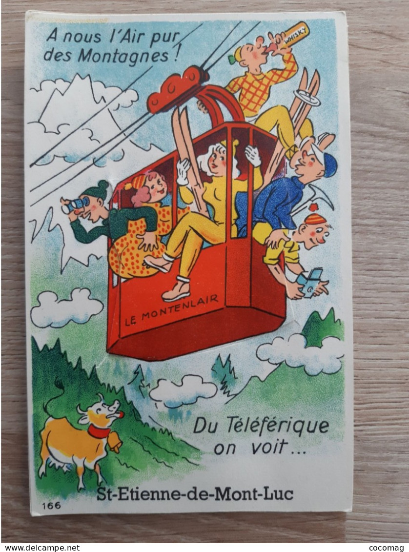 44 SAINT ETIENNE DE MONT-LUC MONTLUC CARTE A SYSTEME DU TELEFERIQUE ON VOIT - Autres & Non Classés