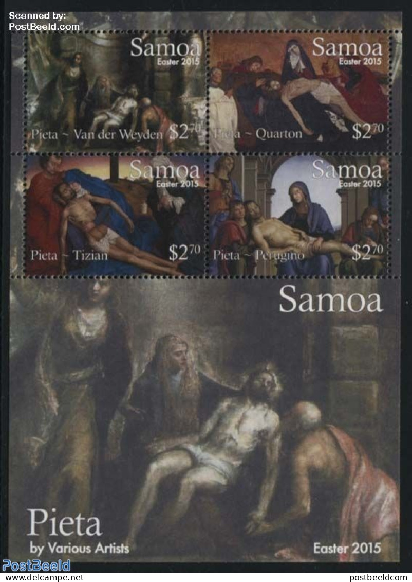 Samoa 2015 Easter S/s, Mint NH, Religion - Religion - Paintings - Samoa (Staat)