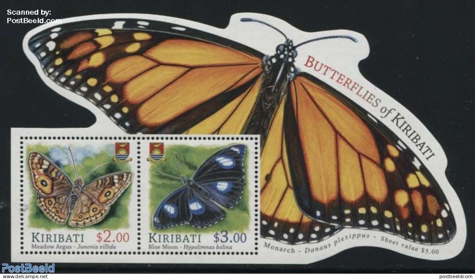 Kiribati 2015 Butterflies S/s, Mint NH, Nature - Butterflies - Kiribati (1979-...)
