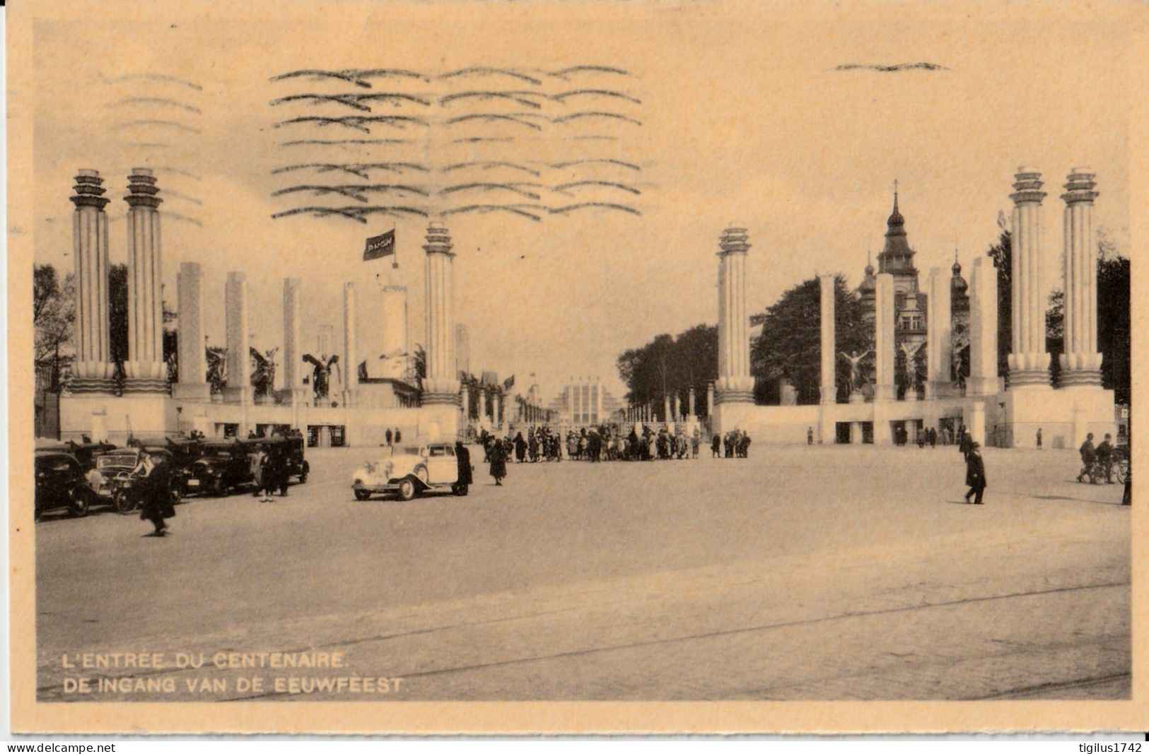 L’entrée Du Centenaire Bruxelles Carte Officielle De L'exposition 1935 - Universal Exhibitions