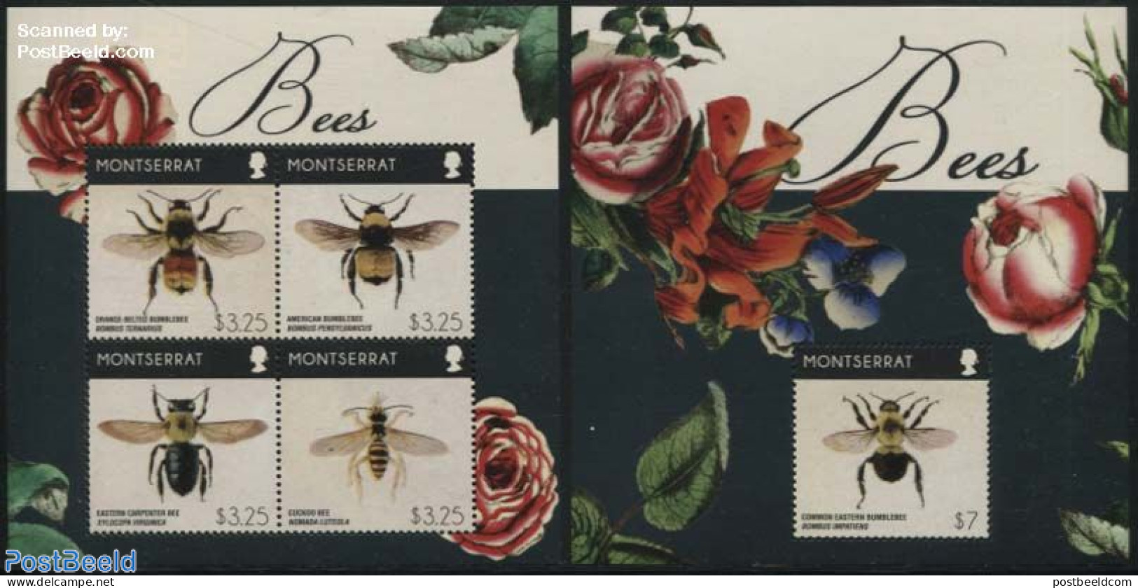Montserrat 2015 Bees 2 S/s, Mint NH, Nature - Bees - Insects - Autres & Non Classés