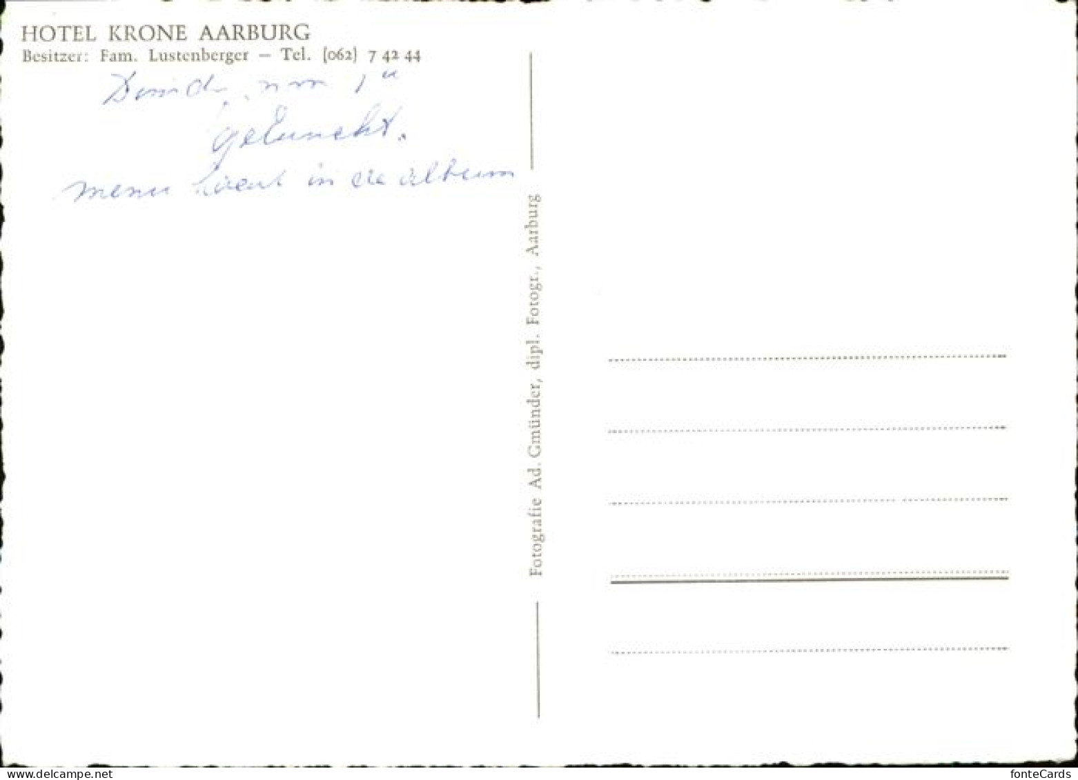 11181949 Aarburg Hotel Krone Aarburg - Andere & Zonder Classificatie