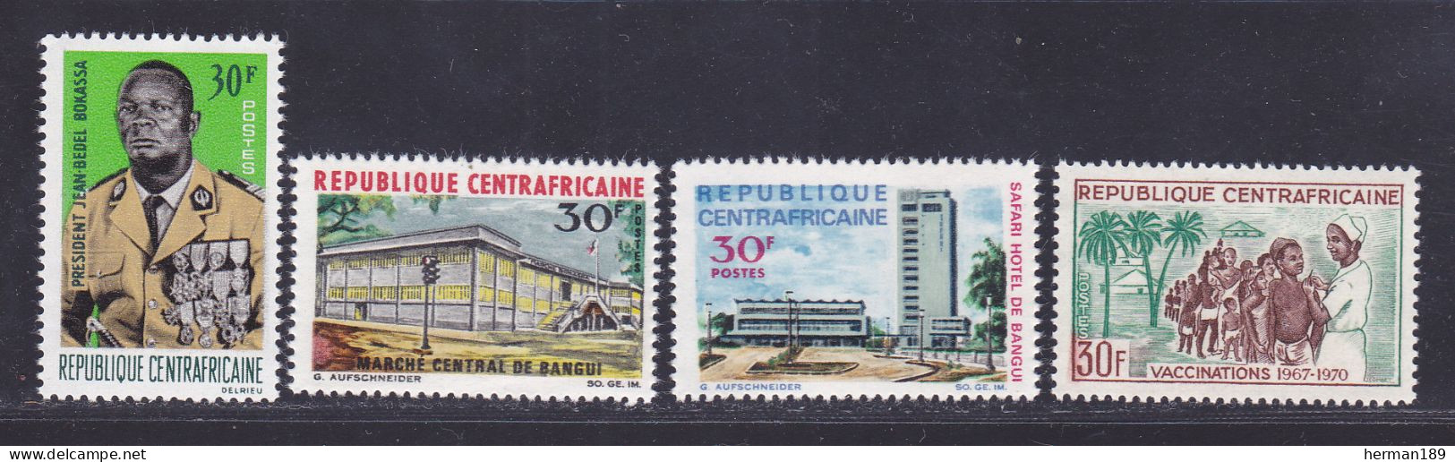 CENTRAFRICAINE N°   79, 81, 82, 97 ** MNH Neufs Sans Charnière, TB (D2336) Sujets Divers - 1967 - Centrafricaine (République)