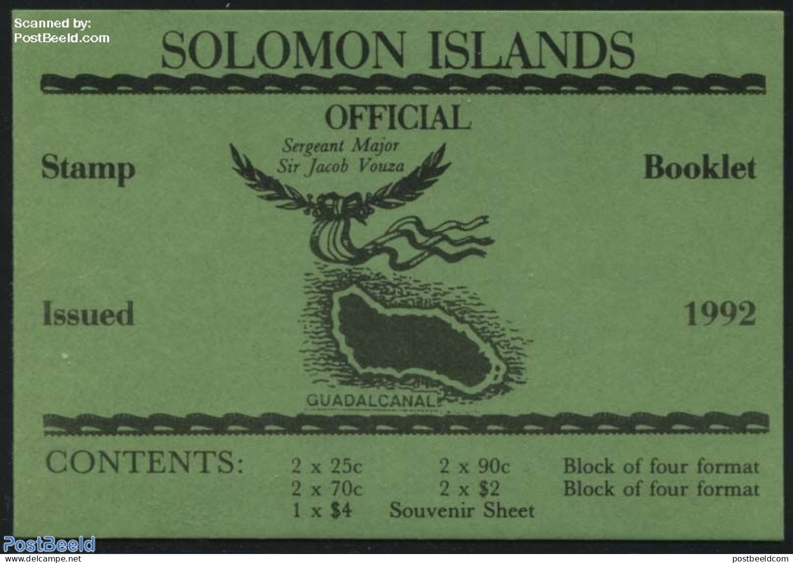 Solomon Islands 1992 Jacob Vouza Booklet, Mint NH, History - Decorations - Militarism - Stamp Booklets - Art - Sculpture - Militaria
