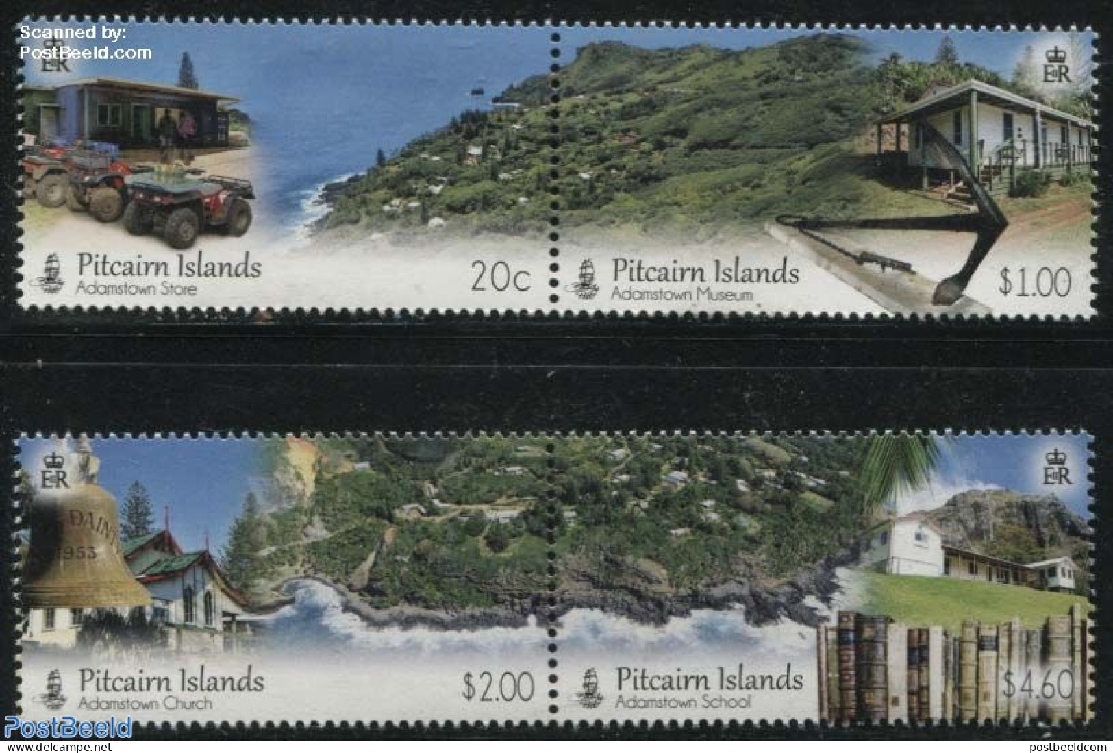 Pitcairn Islands 2016 Adamstown 4v (2x[:]), Mint NH, Religion - Science - Churches, Temples, Mosques, Synagogues - Edu.. - Churches & Cathedrals
