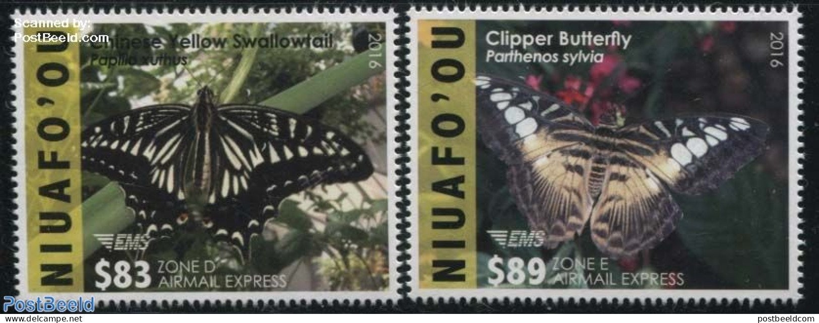 Niuafo'ou 2016 EMS, Butterflies 2v, Mint NH, Nature - Butterflies - Autres & Non Classés