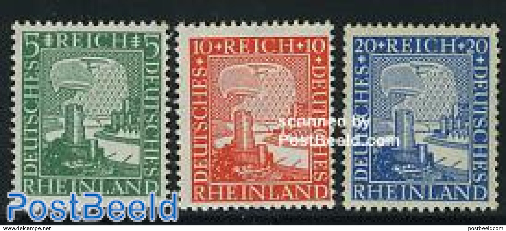 Germany, Empire 1925 Rhineland Millennium 3v, Unused (hinged) - Neufs