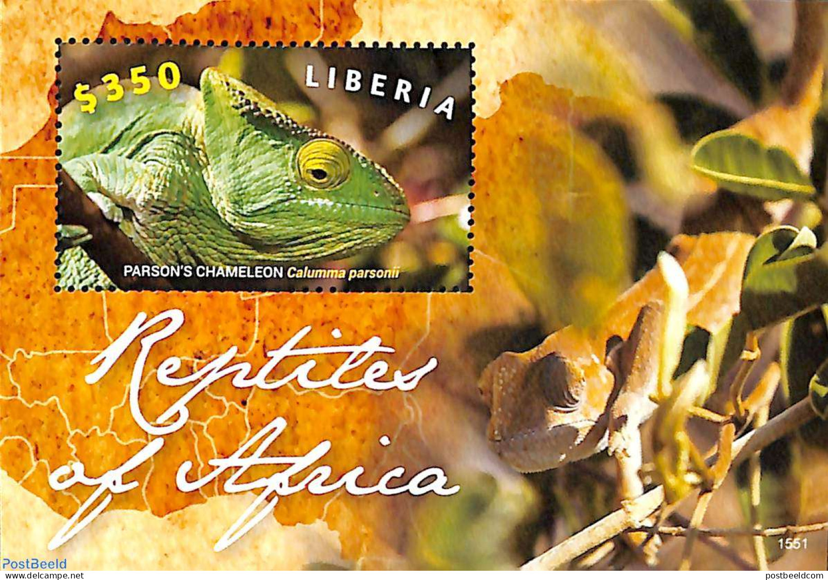 Liberia 2015 Reptiles Of Africa S/s, Mint NH, Nature - Animals (others & Mixed) - Reptiles - Autres & Non Classés