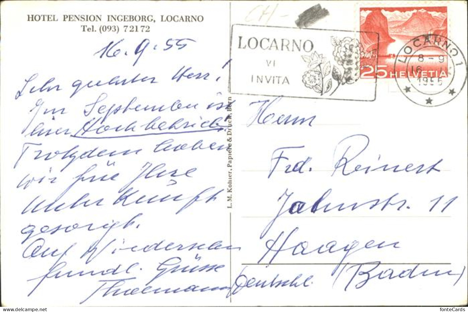 11181908 Locarno TI Hotel Pension Ingeborg Locarno TI - Sonstige & Ohne Zuordnung