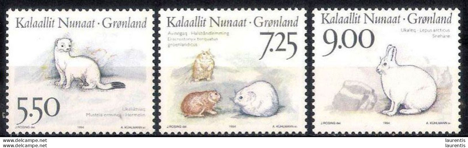 D21141  Polar Fauna - Groenlandia Yv 237 à 39 MNH - 2,85 (14) - Other & Unclassified