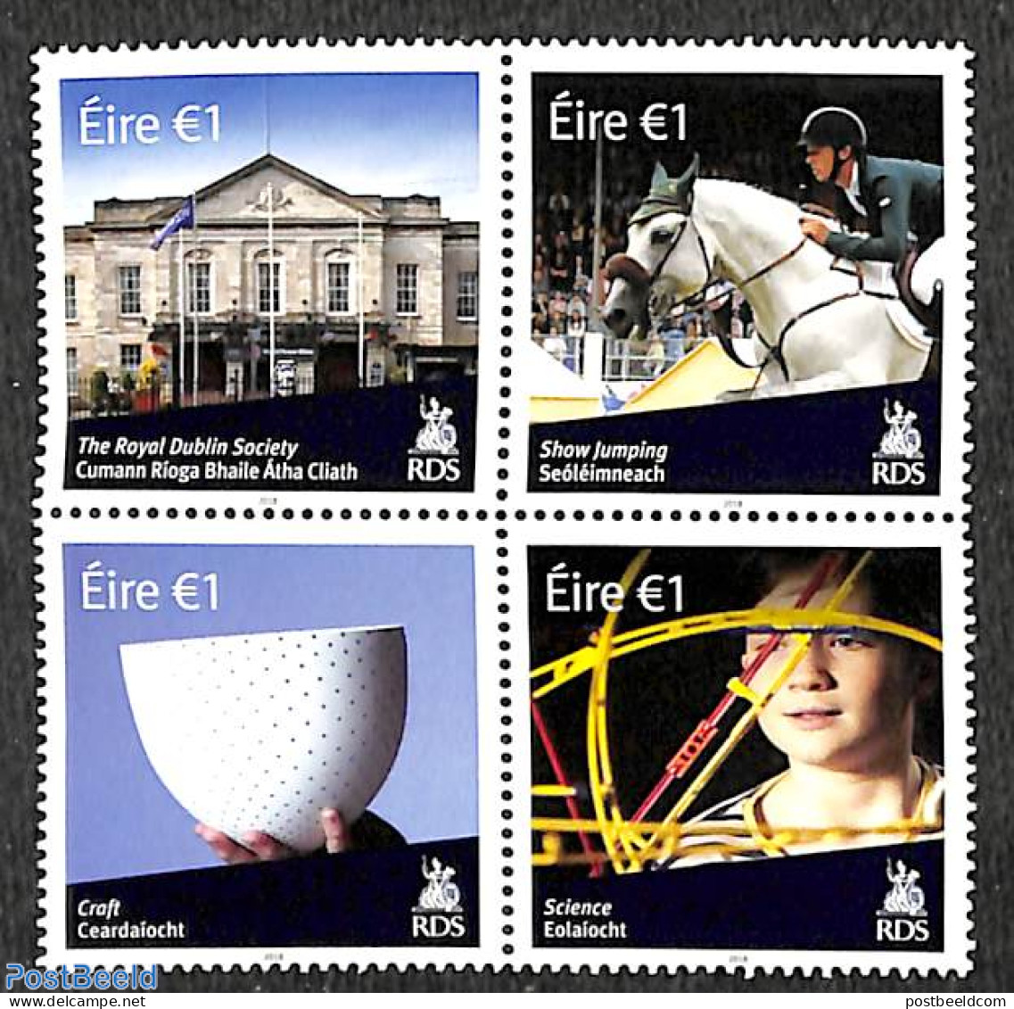 Ireland 2018 The Royal Dublin Society 4v [+], Mint NH, Nature - Horses - Unused Stamps