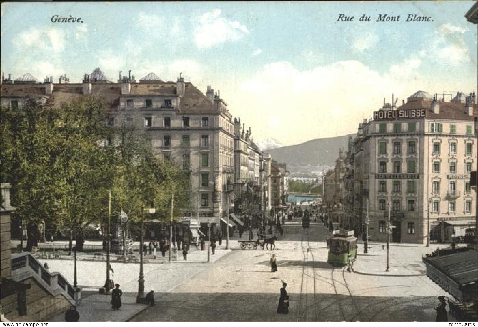 11181902 Geneve GE Genf, Rue Du Mont Blanc, Strassenbahn Geneve GE - Autres & Non Classés