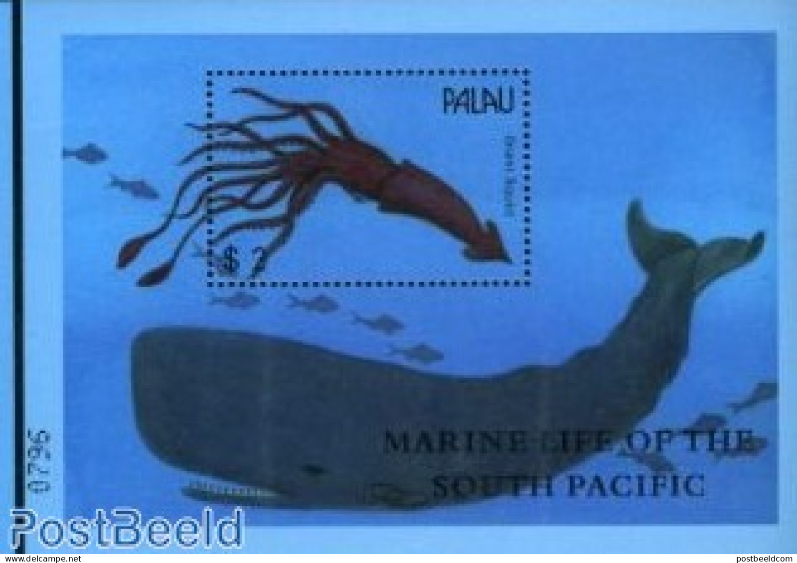 Palau 2000 Ink Fish S/s, Mint NH, Nature - Fish - Sea Mammals - Poissons