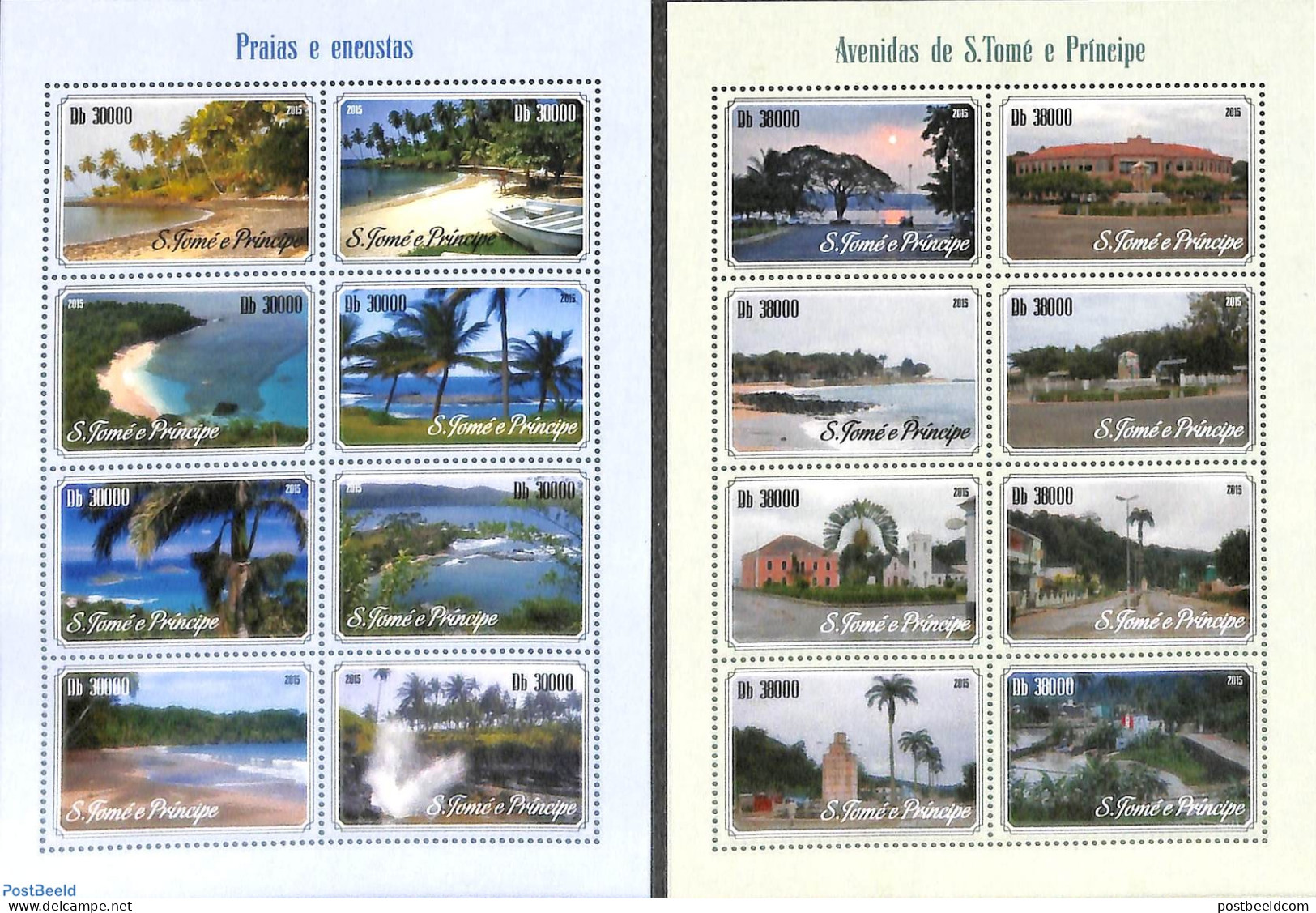 Sao Tome/Principe 2015 Country Views 16v (2 M/s), Mint NH, Various - Tourism - Sao Tomé E Principe