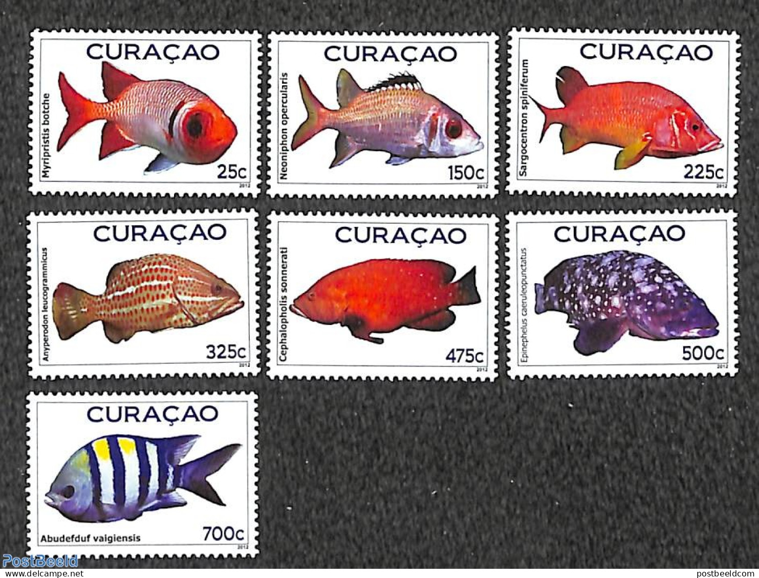 Curaçao 2012 Fish 7v, Mint NH, Nature - Fish - Poissons