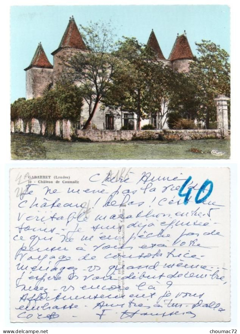 GF (40) 241, Gabarret, Combier 10, Château De Caumalle - Gabarret