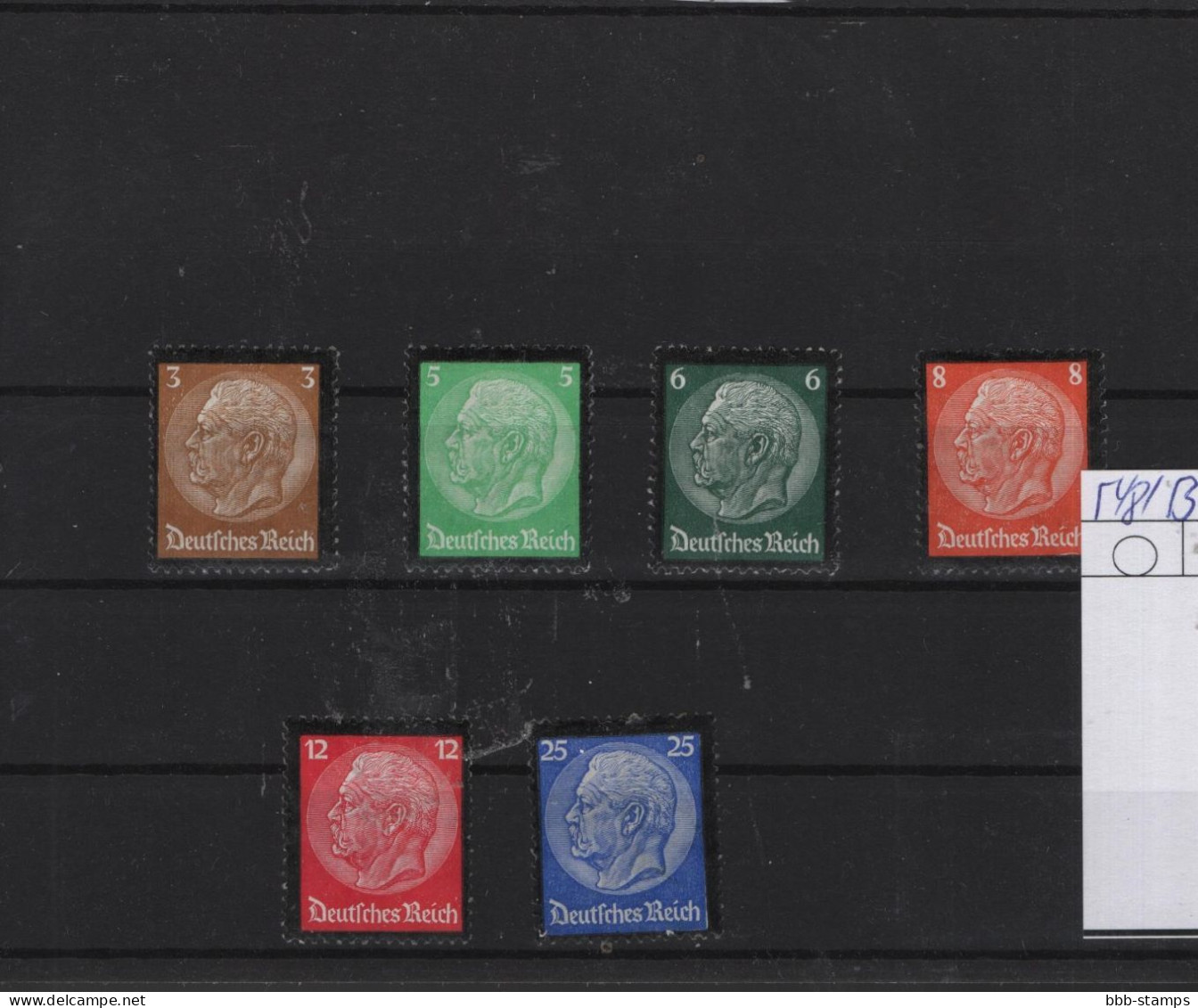 Deutsches Reich  Michel Kat.Nr  Postfr/** 548/553 - Unused Stamps