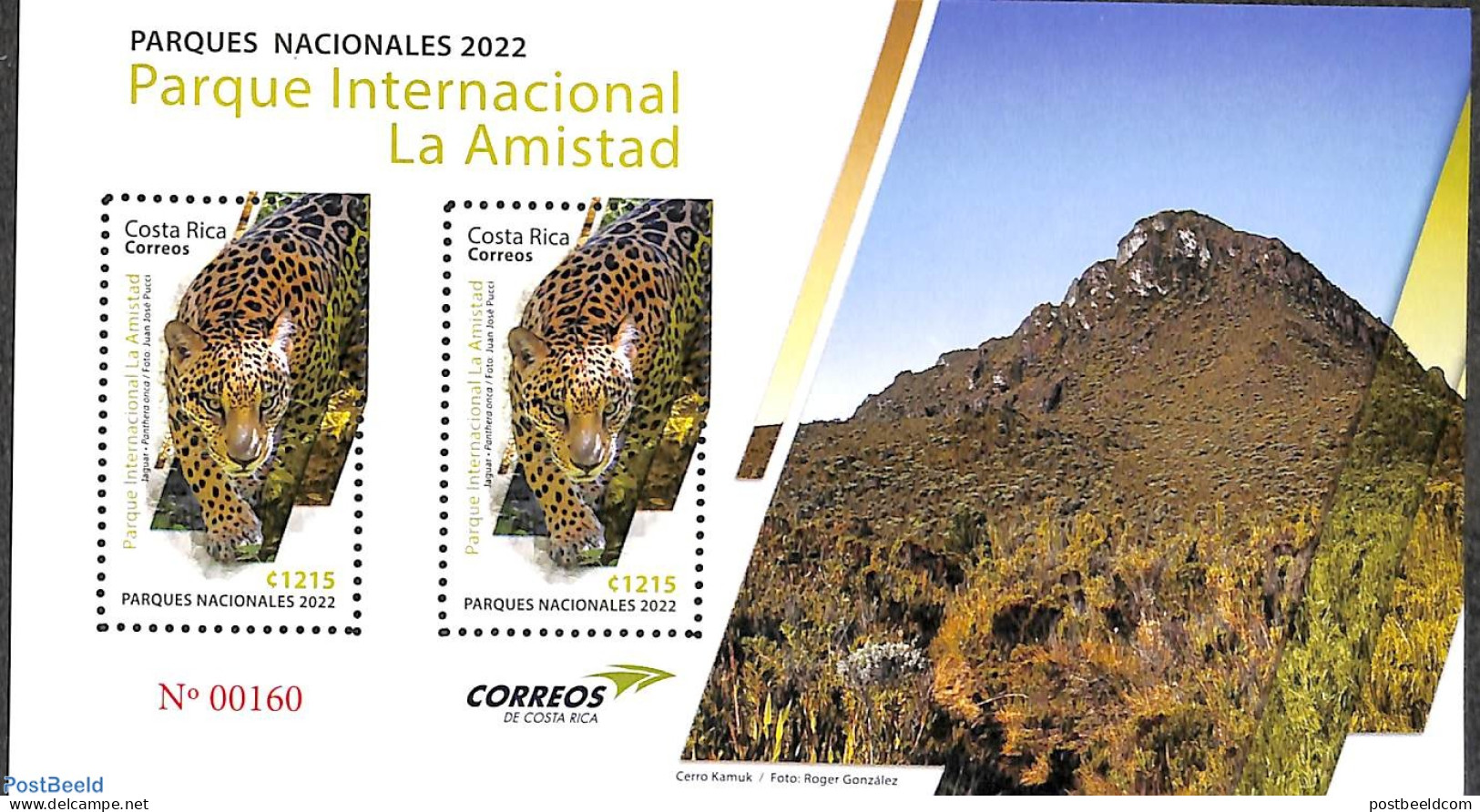 Costa Rica 2022 National Park La Amistad S/s, Mint NH, Nature - Cat Family - National Parks - Nature