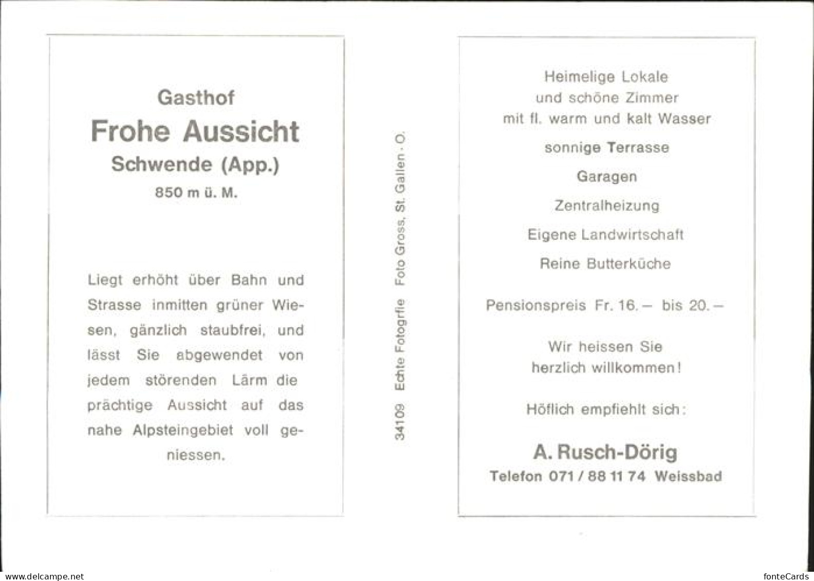 11181809 Schwende IR Gasthof Frohe Aussicht, Gastraum Schwende - Other & Unclassified