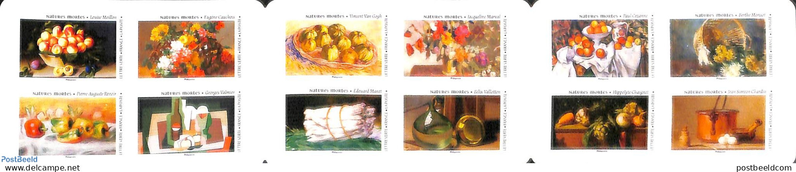 France 2023 Food Paintings 12v S-a In Booklet, Mint NH, Health - Food & Drink - Stamp Booklets - Art - Paintings - Neufs
