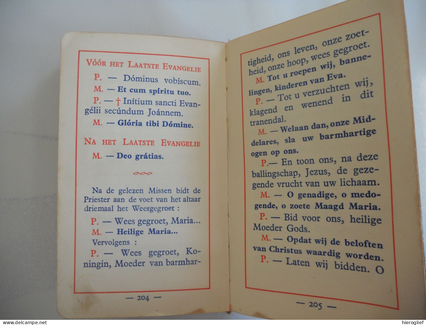 MIJN MISSAALTJE  - uitgave Abdij Keizersberg Leuven - 1947 / kerkboek kinderen jeugd godsdienst religie