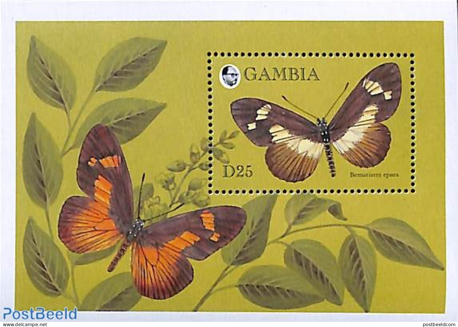 Gambia 1994 Bematistes Epaea S/s, Mint NH - Gambie (...-1964)