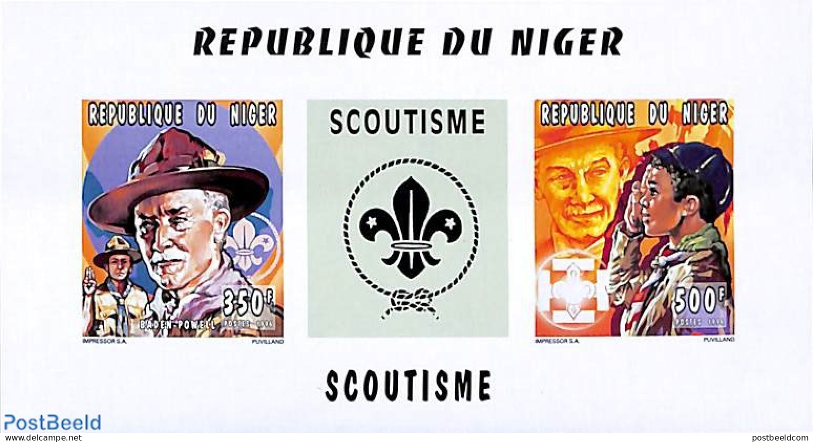 Niger 1996 Scouting S/s, Imperforated, Mint NH, Sport - Scouting - Niger (1960-...)