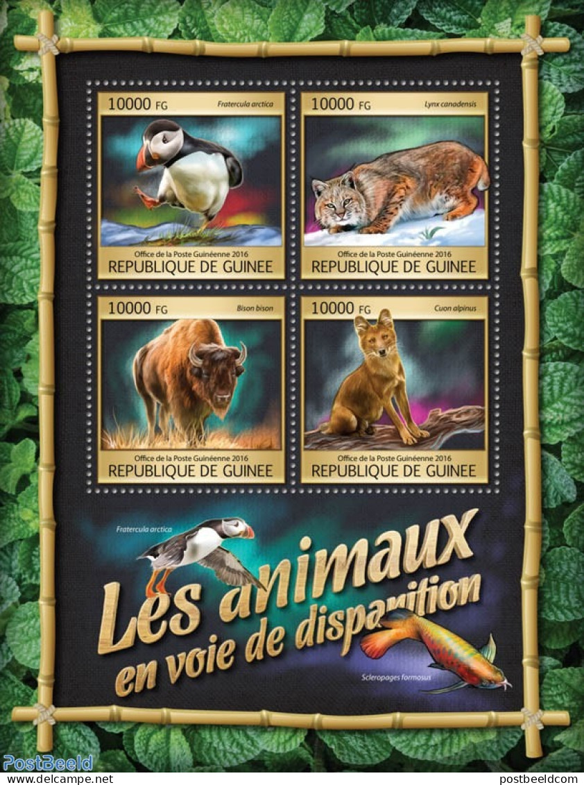 Guinea, Republic 2016 Endangered Species , Mint NH, Nature - Animals (others & Mixed) - Cat Family - Penguins - Wild A.. - Sonstige & Ohne Zuordnung