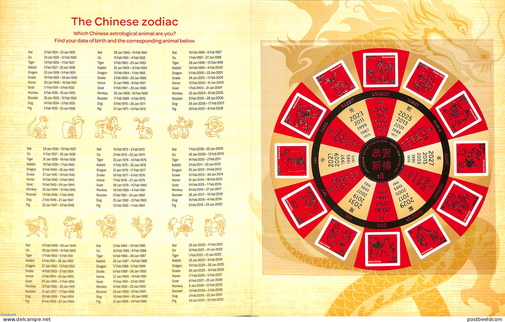 Christmas Islands 2024 Year Of The Dragon, Calendar Sheetlet, Mint NH, Various - New Year - Nouvel An