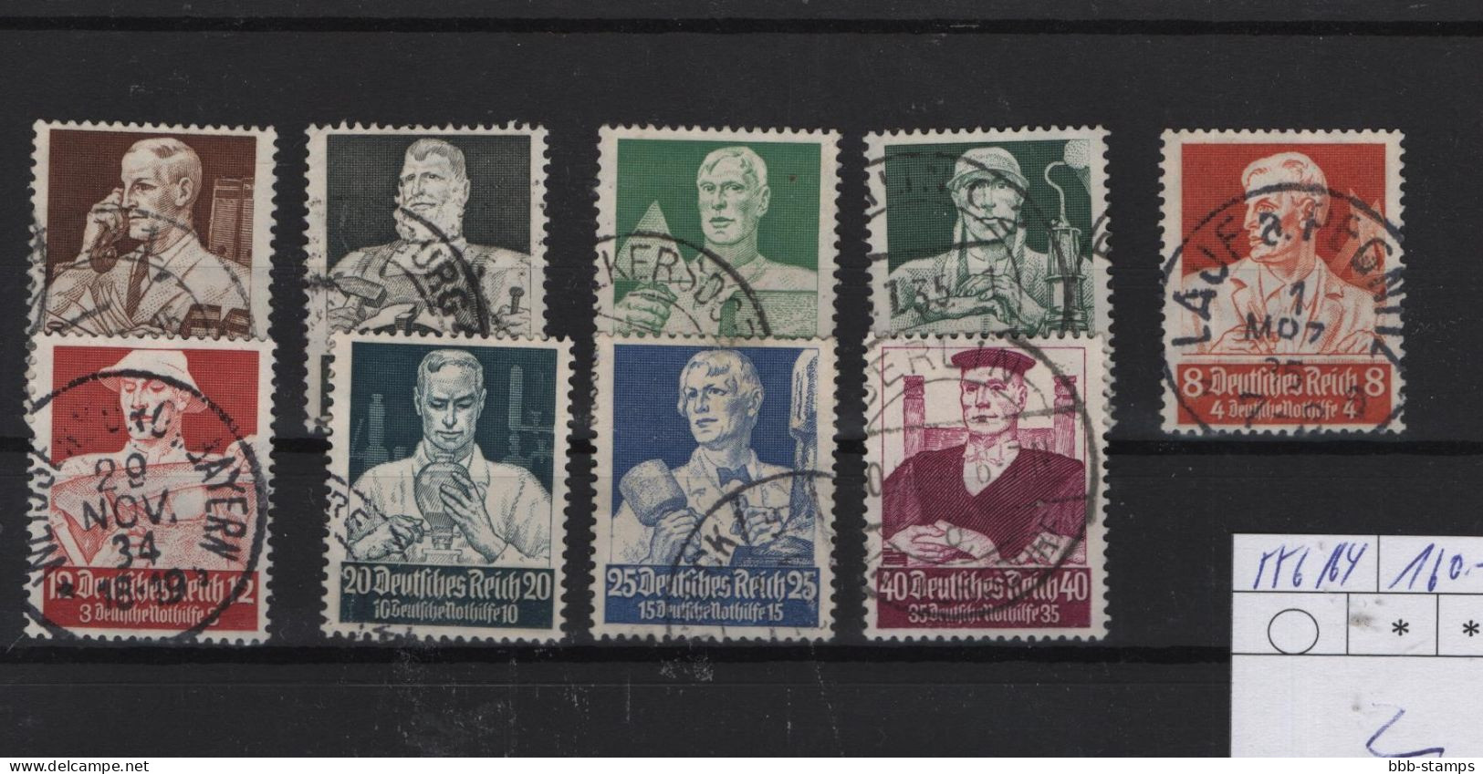 Deutsches Reich  Michel Kat.Nr  Gest  556/564 (2) - Used Stamps