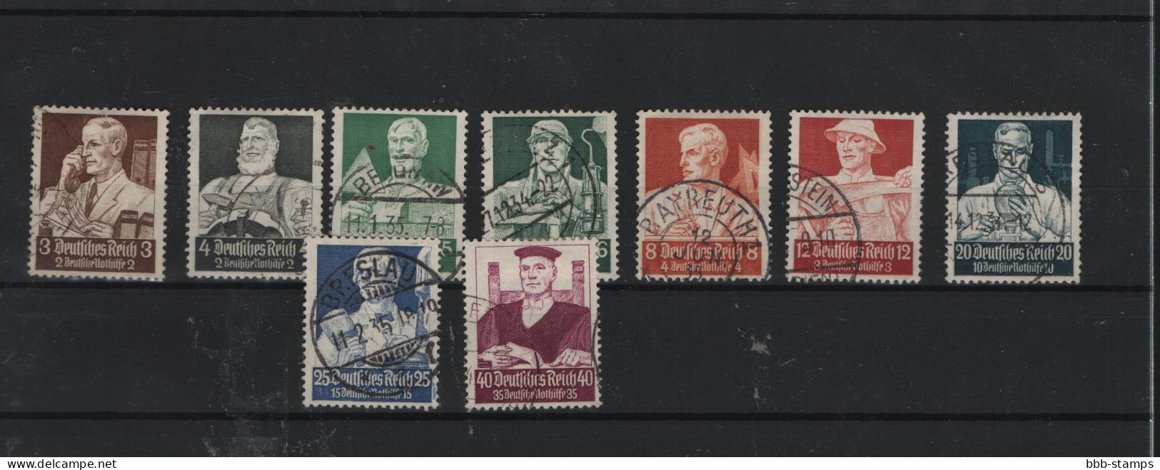 Deutsches Reich  Michel Kat.Nr  Gest  556/564 (3) - Used Stamps