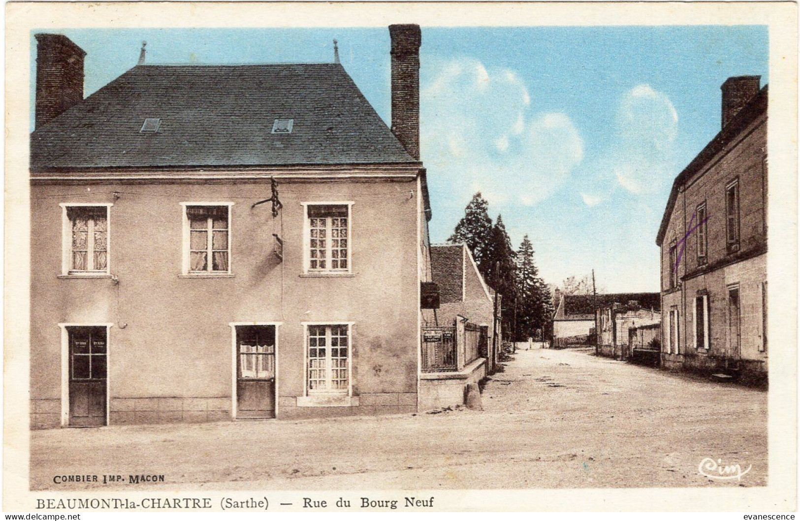 Beaumont  La Chartre  : Rue Du Bourg Neuf (trace Pli)   ///  Ref. Mai 24 ///  BO. 72 - Beaumont Sur Sarthe