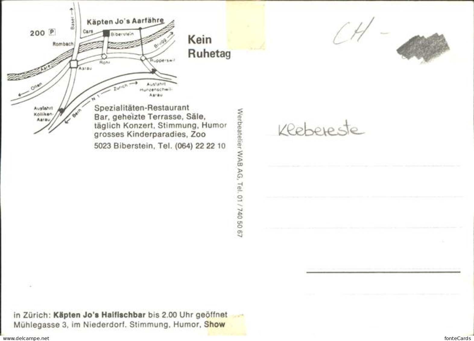 11181684 Biberstein Aarfaehre, Anker, Kapitaen, Affe, Kaetzen Jo&# S Haifischbar - Other & Unclassified