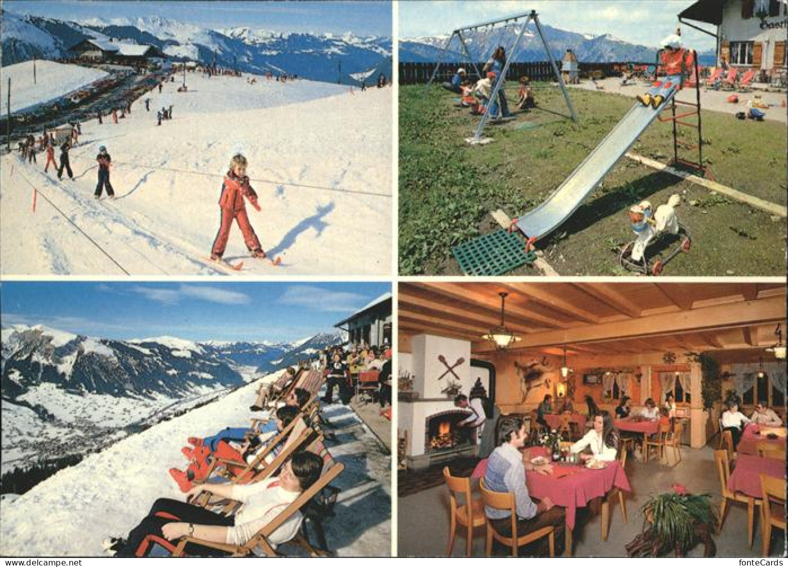 11181671 Lenk Simmental Gasthaus Buehlberg, Werbung, Skifahrer, Kinder Lenk Im S - Autres & Non Classés