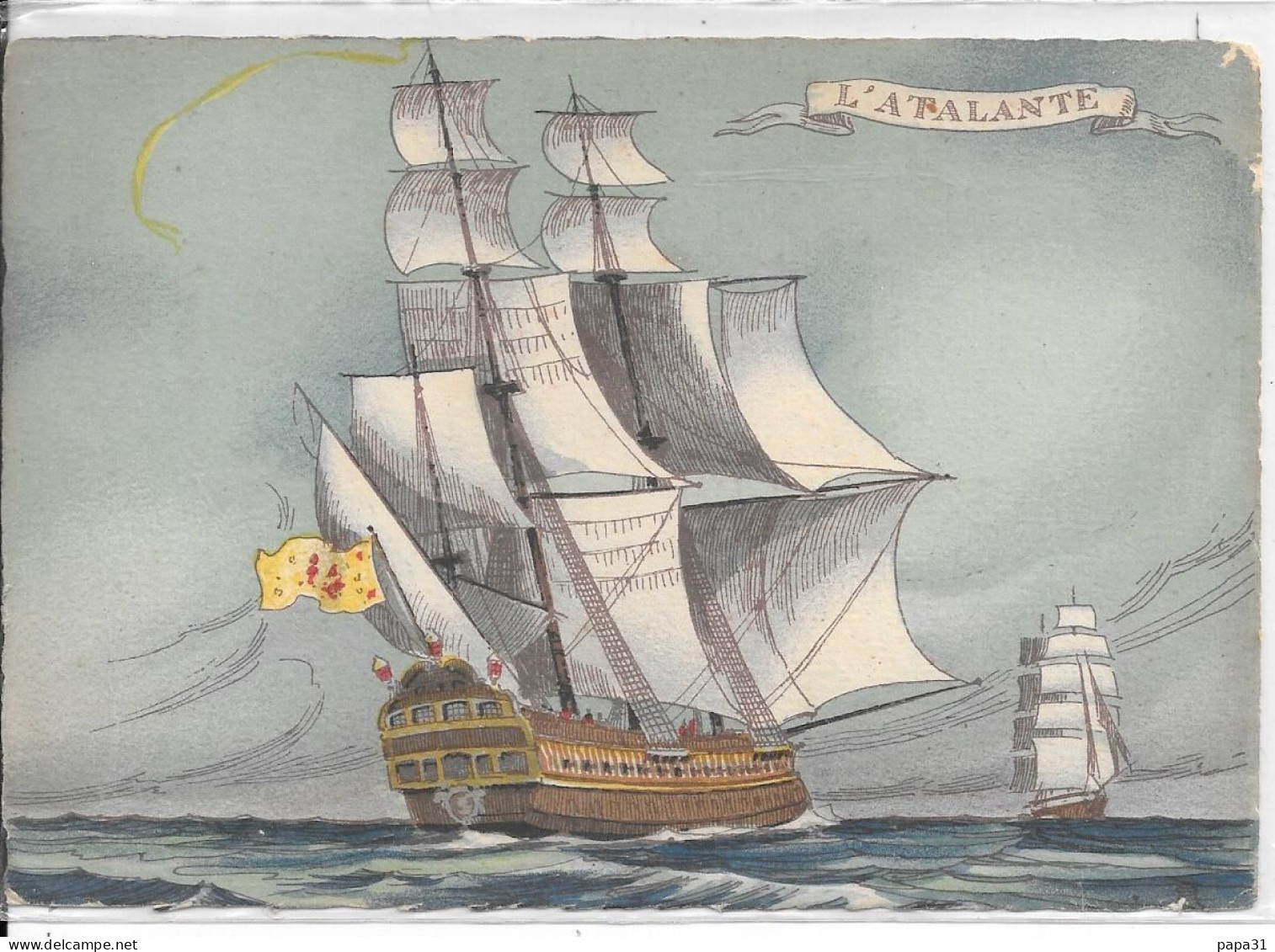 VOILIER : L'ATALANTE BARRE DAYEZ N° 1161 C - Sailing Vessels