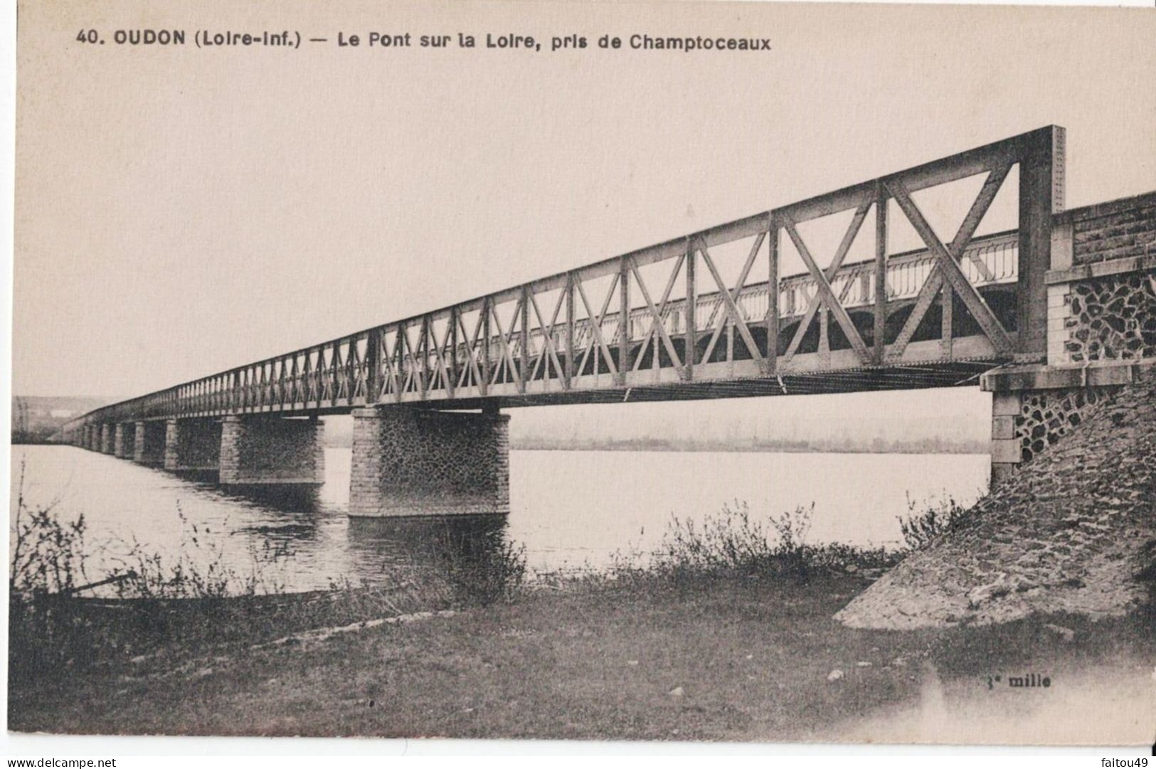 44 -  OUDON - Le Pont Sur La Loire, Pris De Champtoceaux   15 - Oudon