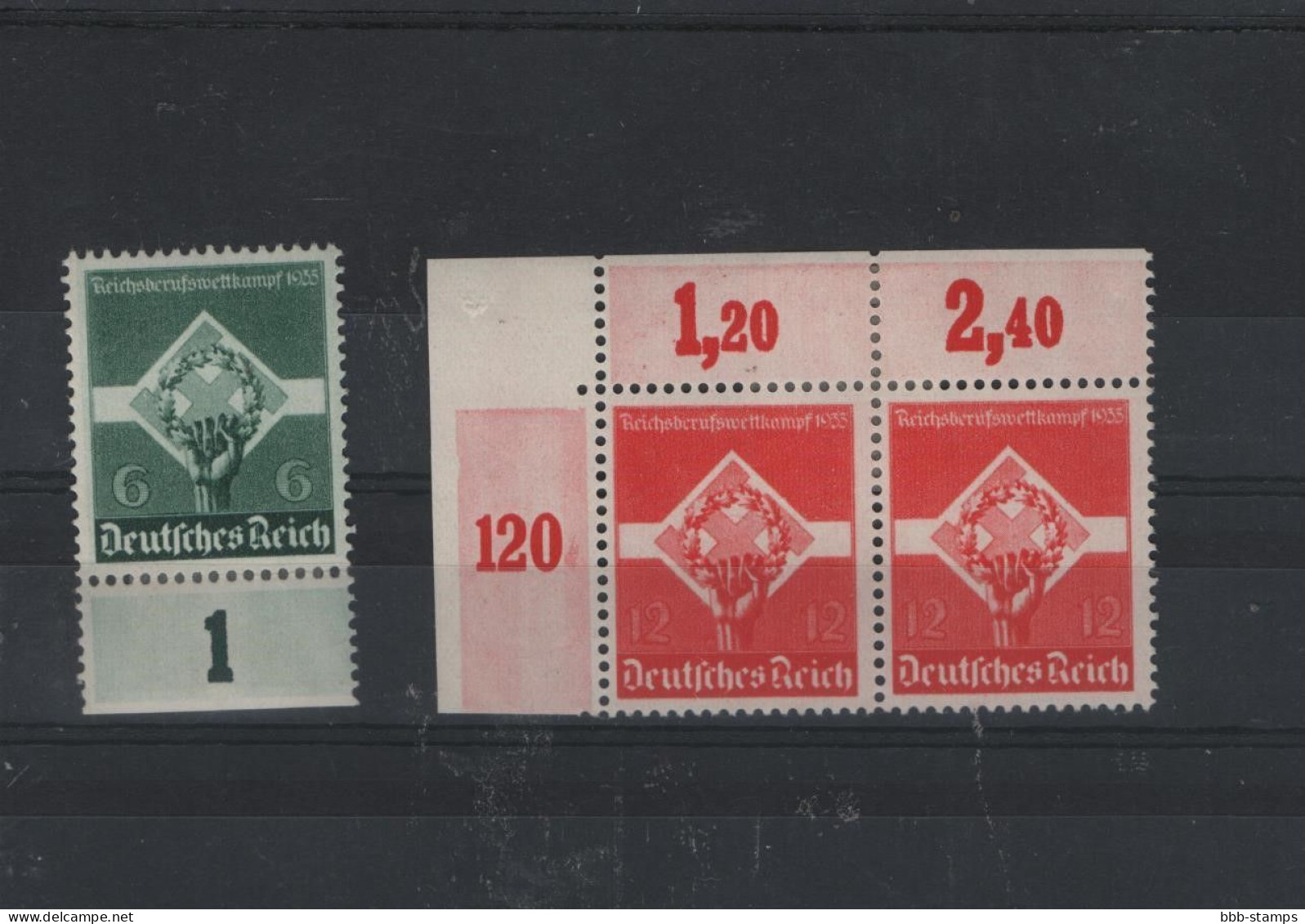 Deutsches Reich  Michel Kat.Nr  Postfr/** 571/572 Falz Auf Rand - Unused Stamps