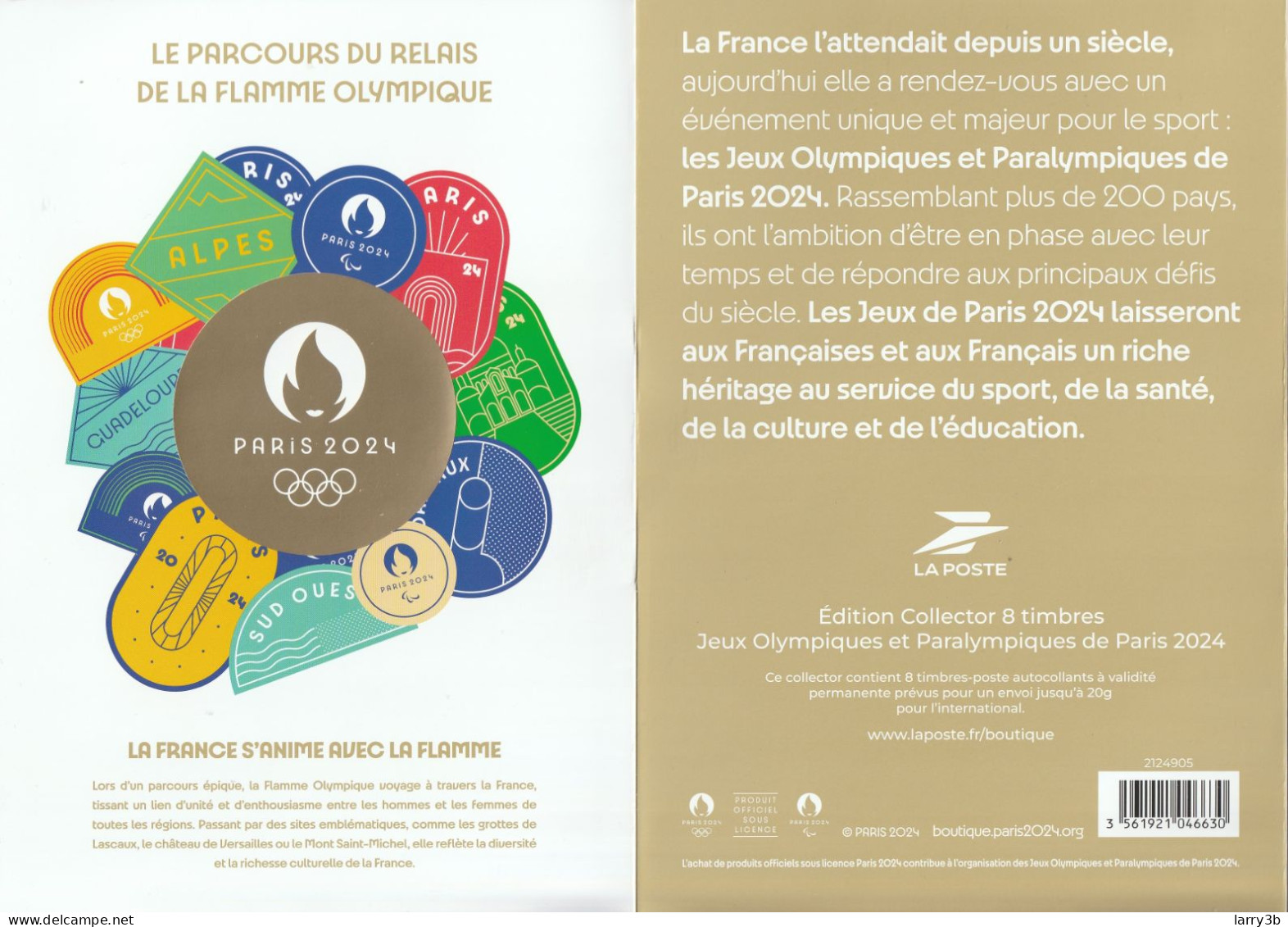 FRANCE 2024 COLLECTOR "LE PARCOURS DU RELAIS DE LA FLAMME OLYMPIQUE" MTAM-2024-558 - Neuf **
