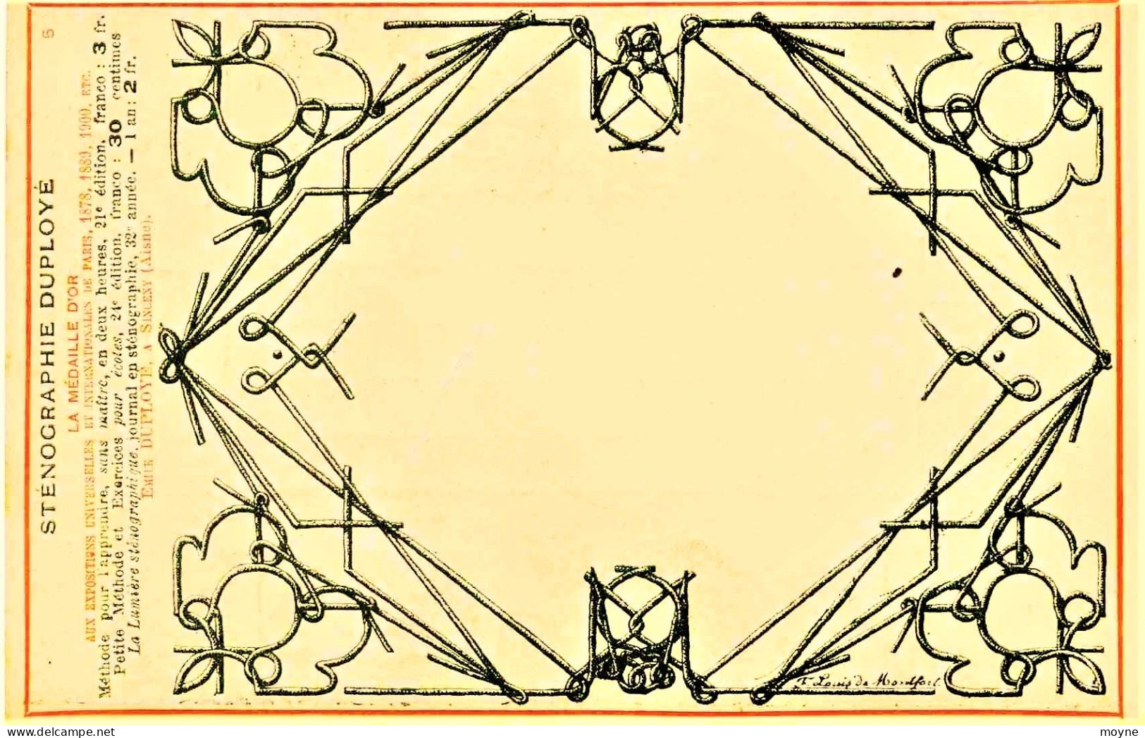 2491 - STENOGRAPHIE  DUPLOYE  -  Illustrée Par H . RICHARD  -  F.Louis De Montfort -  Carte Ancienne Trés Rare ... - Schulen